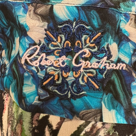 Robert Graham sleeveless Black Floral Top - Picture 7 of 8